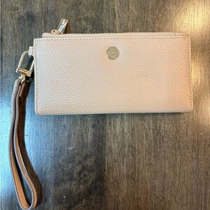 Anne Klein Tan Wristlet Clutch